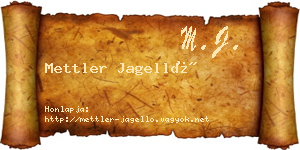 Mettler Jagelló névjegykártya